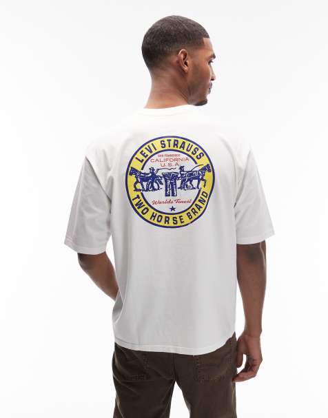 Levi's two horses back print graphic t-shirt in white - view 1