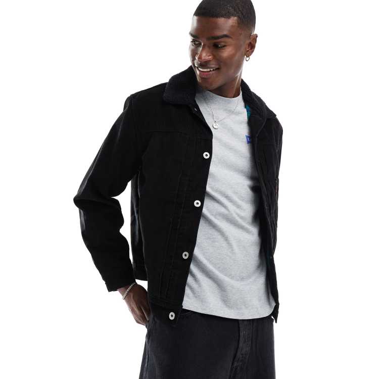Black corduroy trucker jacket 2025