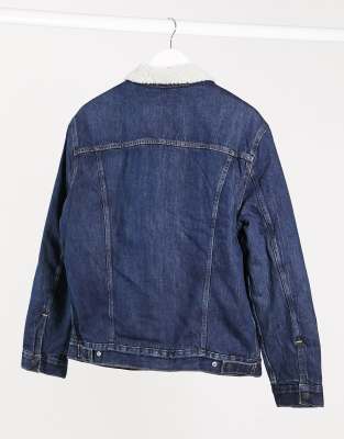 levi's type 3 borg trucker jacket black cord