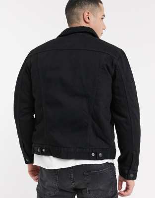 levis black borg jacket