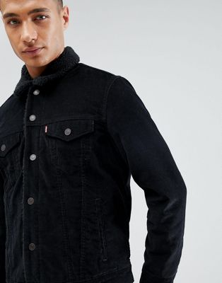 levis black borg jacket