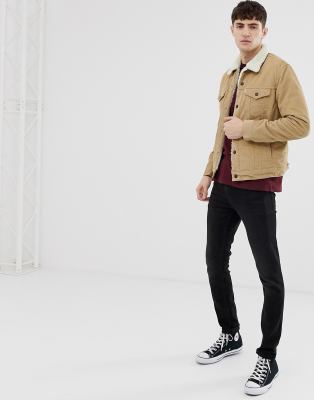 levi's type 3 borg trucker jacket chino cord