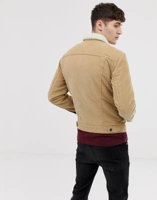 levi's type 3 borg trucker jacket chino cord