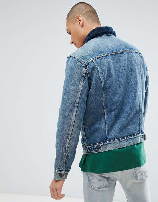 Levi's type 3 sherpa trucker jacket indigo lamb new arrivals