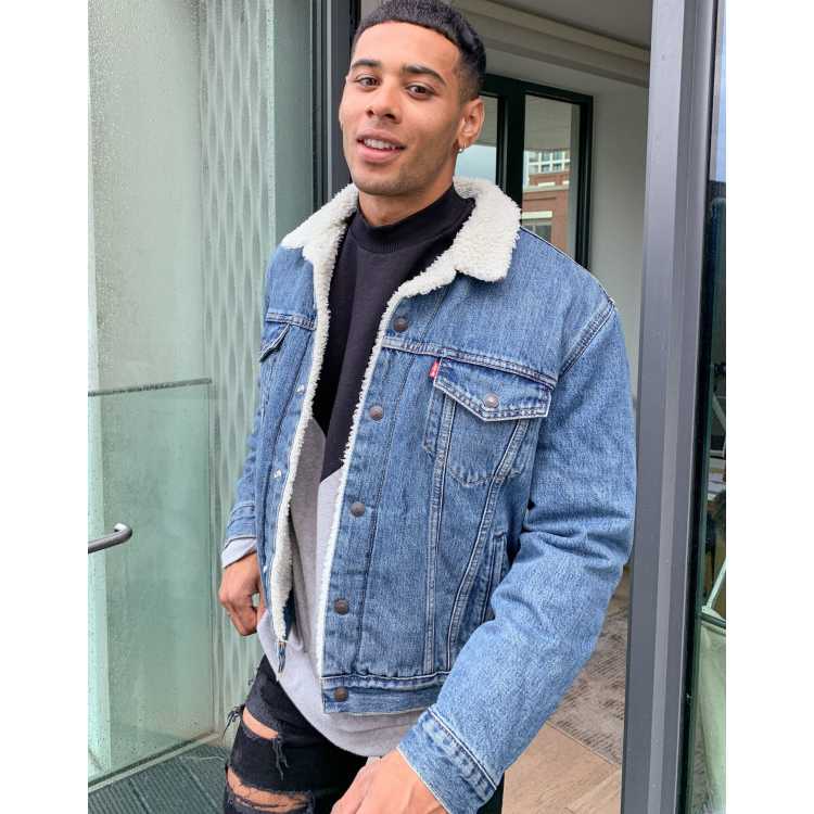 Levi's type iii sherpa trucker jacket mustard wash shop