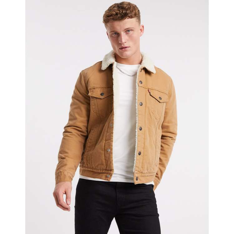 Mens trucker sherpa jacket hotsell