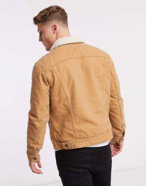 Canvas sherpa 2025 trucker jacket