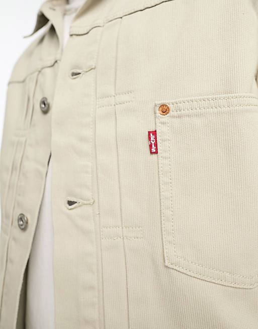 Levi'S Type I Denim Trucker Jacket In Cream Cord With Pocket | Asos