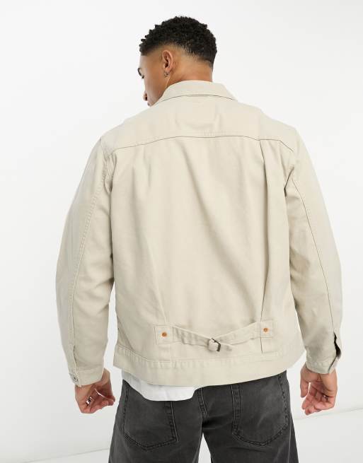 Levi's Type I denim trucker jacket in cream cord with pocket