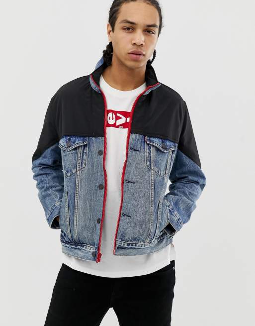 Unbasic mockneck 2025 trucker jacket