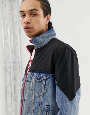 unbasic mockneck trucker jacket