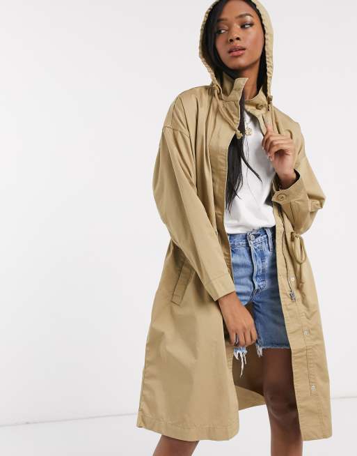 Levi's unbasic trench coat in stone | ASOS