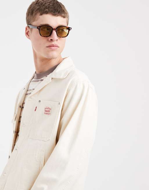 Levi's Unisex – Workwear Sunrise – Jeansowa kurtka typu trucker w kolorze ecru, 3 z 5