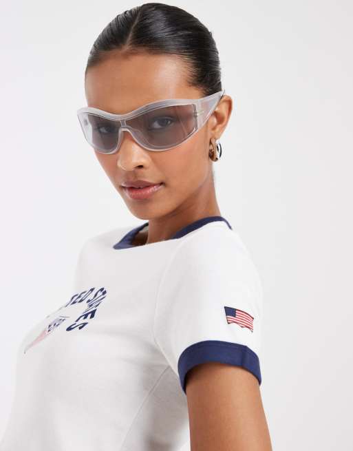 Levi's – USA – Biały T-shirt z lamówką, 2 z 4