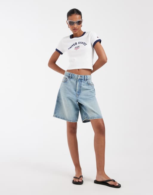 Levi's USA mini ringer t-shirt in white, 3 of 4