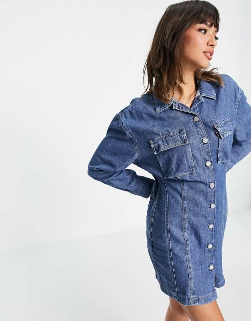 Levi's women's denim store shirt dress