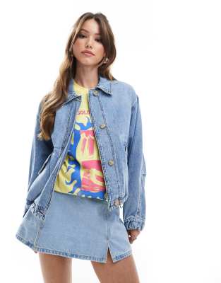 Levi's - Utility-Jeansjacke in Mittelblau
