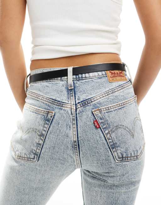 Cintura Levi's Donna Valerie – Pelle Bovina 100%, Larghezza 20mm, Stile Western Moderno Con 3 Fibbie In Metallo - 2