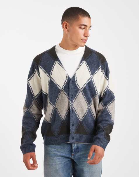 Levi's – Valencia – Dzianinowy kardigan w kolorze indygo we wzór w romby - view 1
