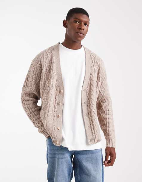 Levi's - Valencia - Gilet en maille torsadée - Taupe chiné - view 1