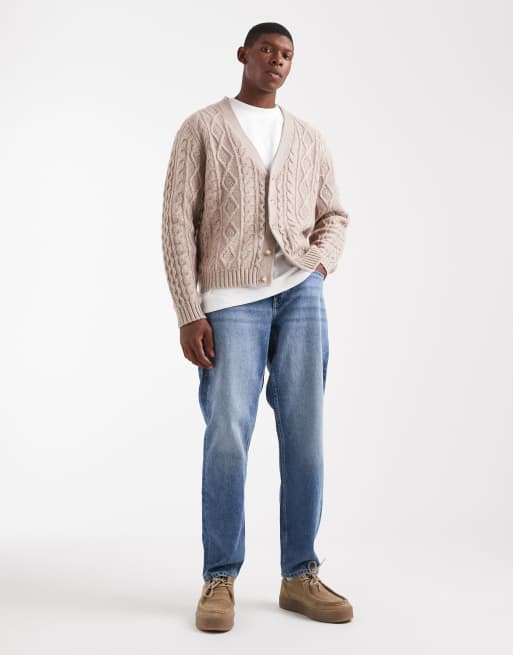 Levi's - Valencia - Kabelgebreid vest in gemêleerd stone, 2 van 5