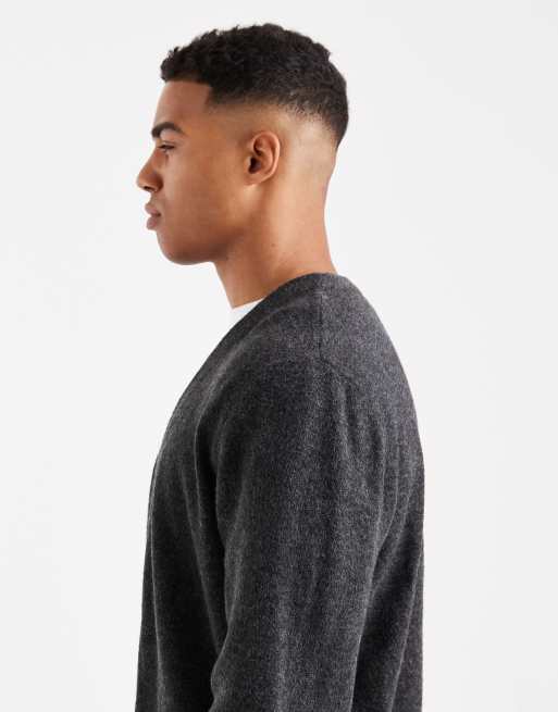 Levi's valencia knit cardigan in charcoal marl, 4 of 5