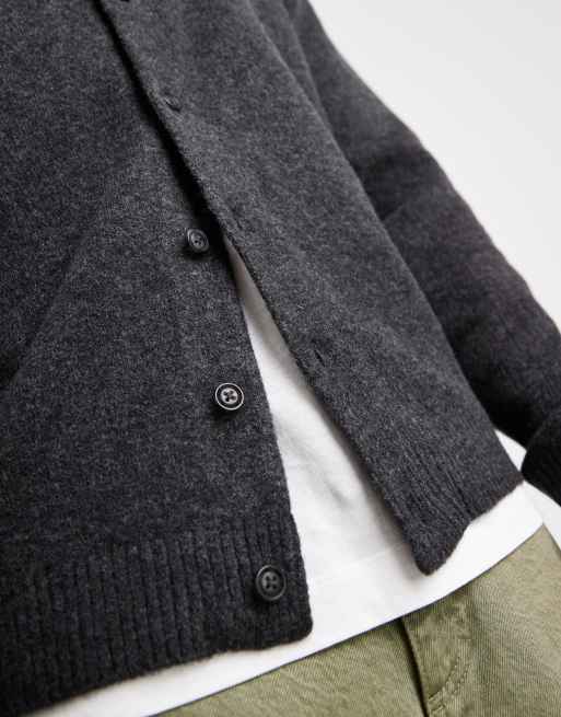 Levi's valencia knit cardigan in charcoal marl, 5 of 5