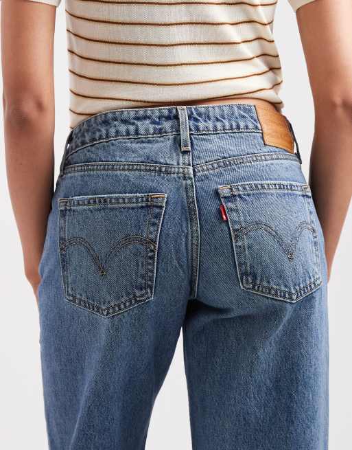 Levi's - Vaqueros azul medio de talle bajo y corte suelto , 4 de 5
