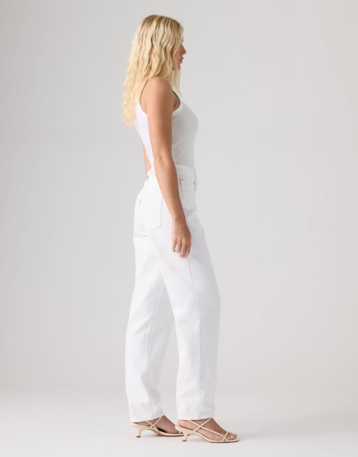 Levi's - Vaqueros blancos de corte tapered suelto, 4 de 4