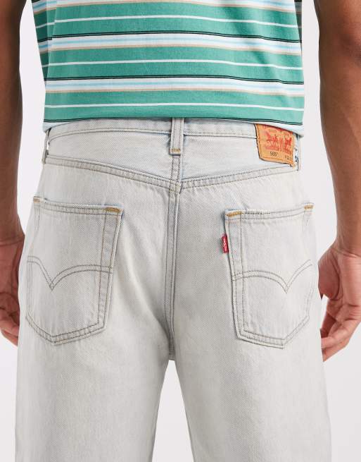 Levi's - vaqueros denim rectos holgados con rotos en lavado bleach, 4 de 5