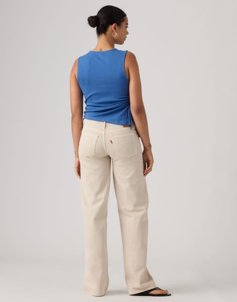 Levi's - Vaqueros holgados de talle bajo en crema - view 1