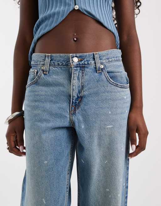 Levi's - vaqueros holgados tapered con cintura ajustable en azul medio, 4 de 5