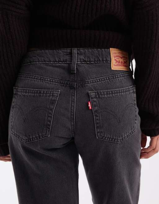 Levi's - vaqueros rectos superlow en negro, 4 de 5