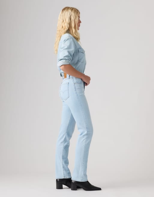 Levi's - vaqueros slim de talle alto en azul claro, 4 de 4