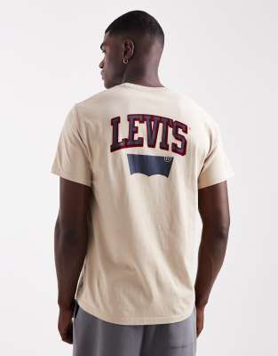 Levi's Varsity Back Print Relaxed Fit T-shirt In Neutral