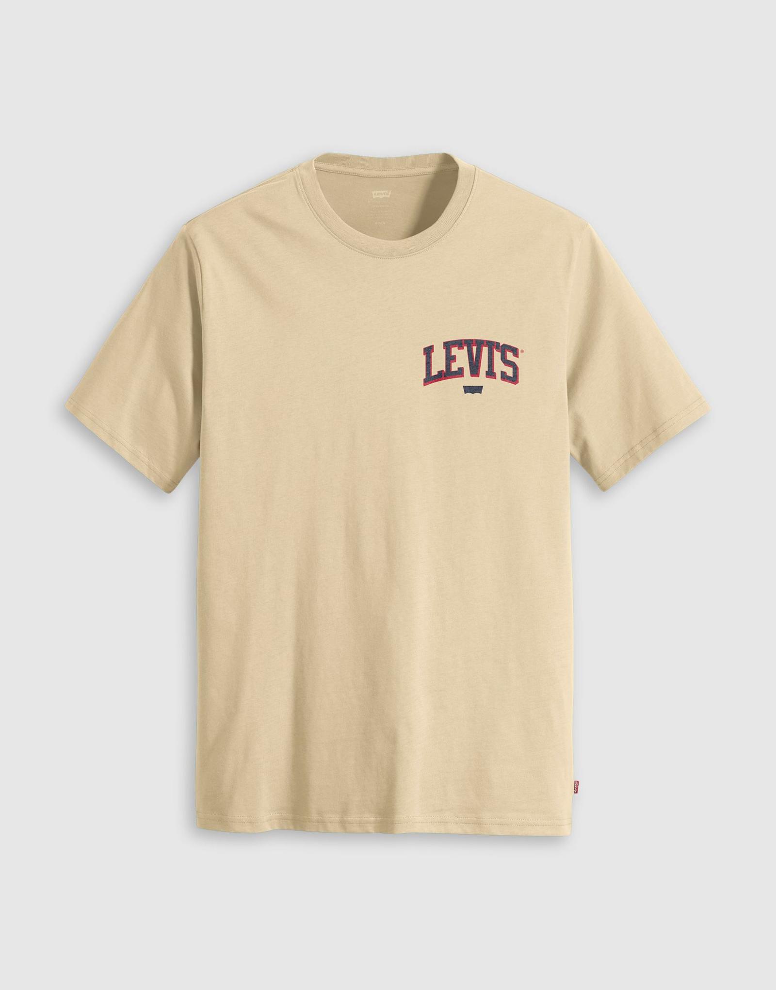 Белая футболка свободного кроя с принтом Levi's varsity на спине