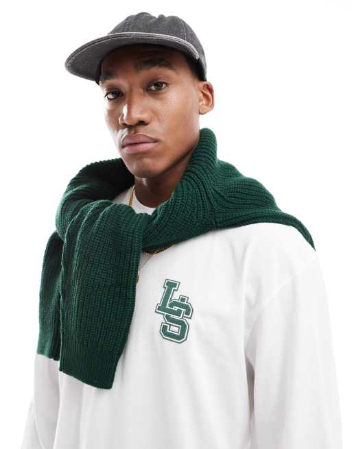 Levi's - Varsity - Hvid afslappet klassisk langærmet T-shirt med monogram