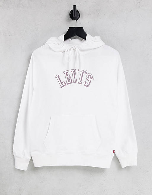 Levi's varsity logo hoodie in white 
