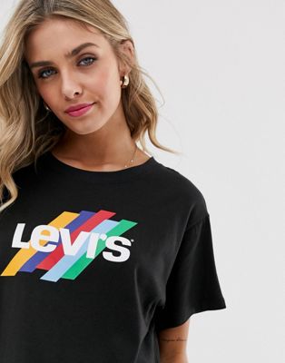 Levi's - Varsity T-shirt met grafische print-Zwart