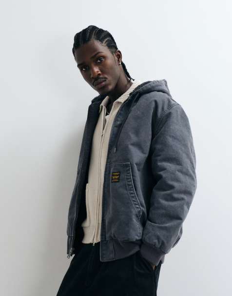 Levi's veste à capuche en denim Workwear grise - view 1