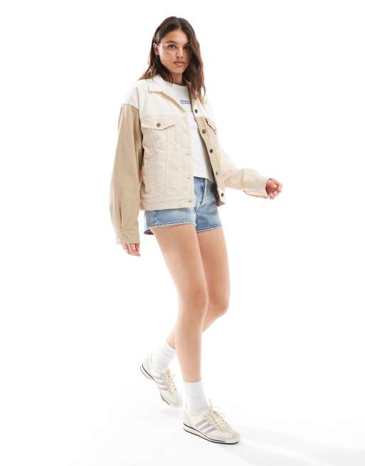 Levi's - Veste camionneur matelassée en velours côtelé style années 90 - Beige, 3 de 4