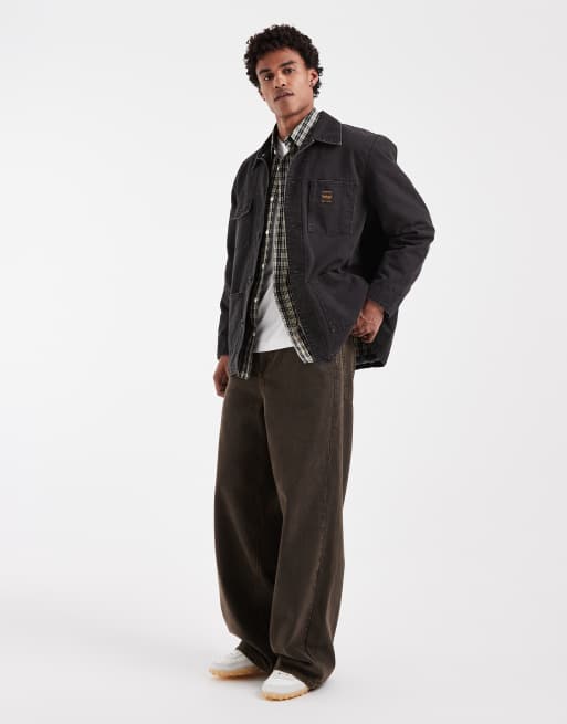 Levi's veste de travail Berkley en jean délavé noir, 3 de 5