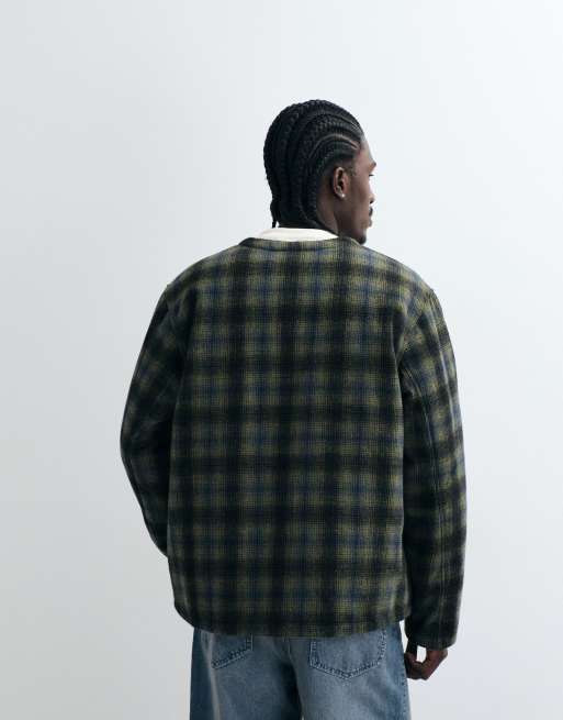 Levi's veste doublure réversible à carreaux boutonnée verte, 4 de 5