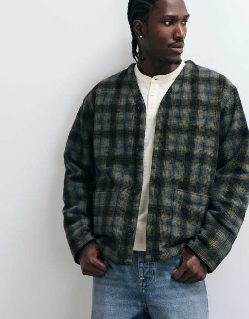 Levi's veste doublure réversible à carreaux boutonnée verte, 5 de 5