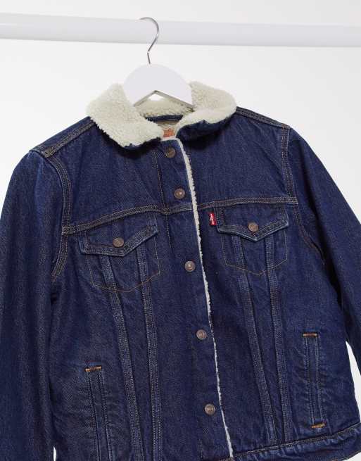 Veste levis jean discount mouton