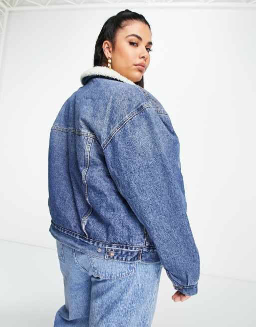 Veste jean 2024 mouton levis