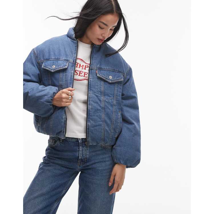 Veste En Jean Vintage MODA – Années 90 – Taille M – Bleu – Occasion