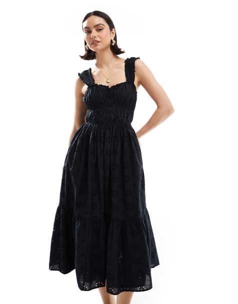Levi's - Vestito midi in pizzo nero - view 1