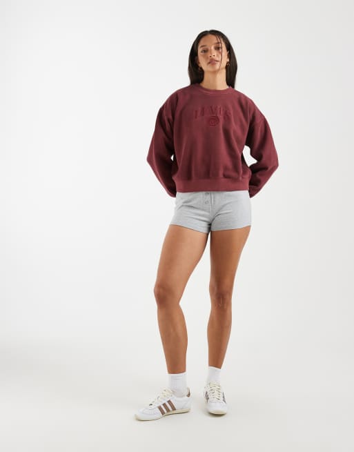 Levi's vintage boxig sweatshirt med logotryck i burgundy, 2 av 4