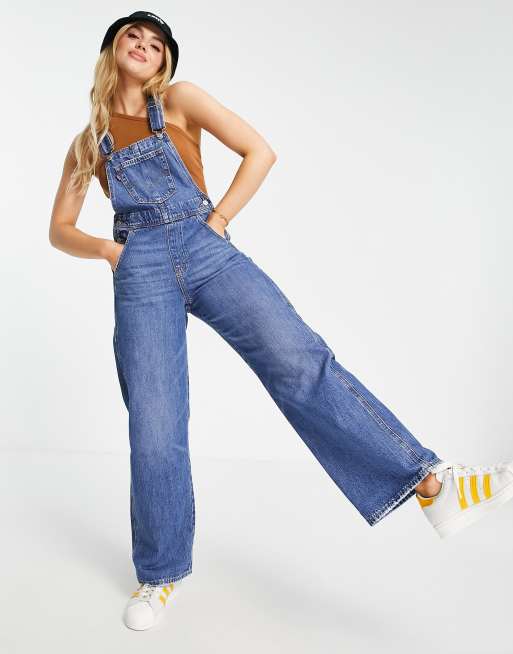 Levi's vintage denim overalls in mid wash | ASOS